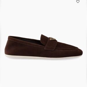 Prada Brown Suede Loafers